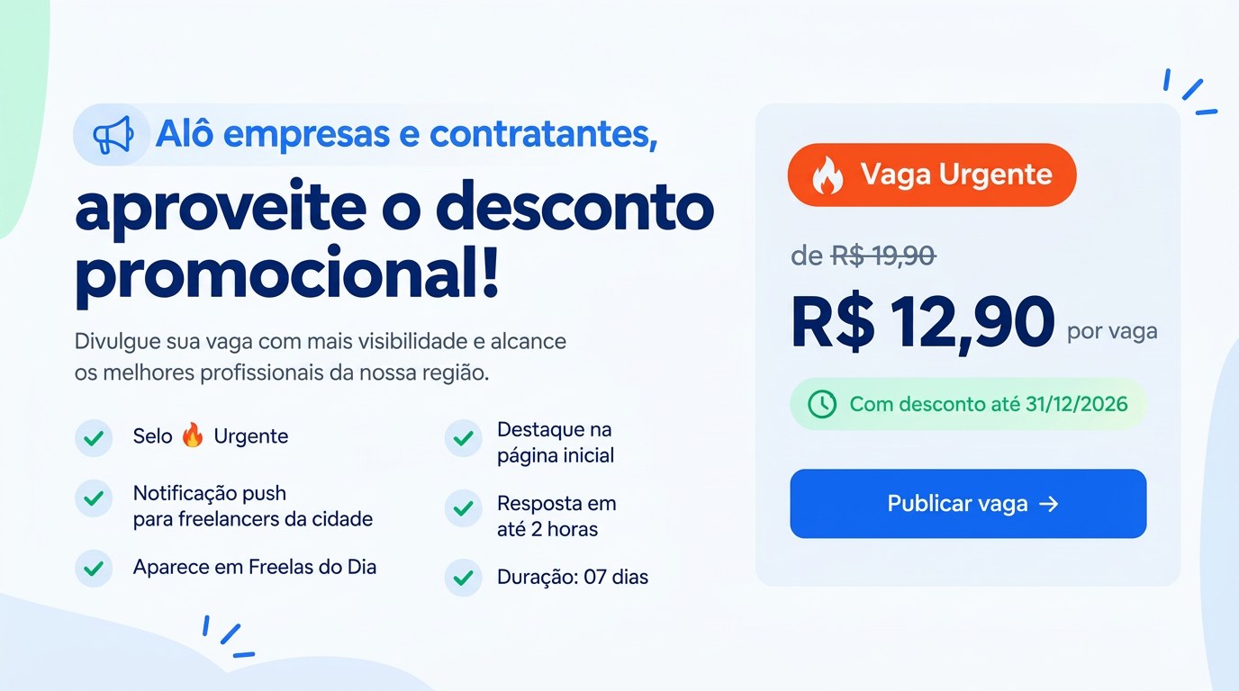 Vaga Urgente de R$ 19,90 por R$ 12,90 com desconto até 31/12/2026